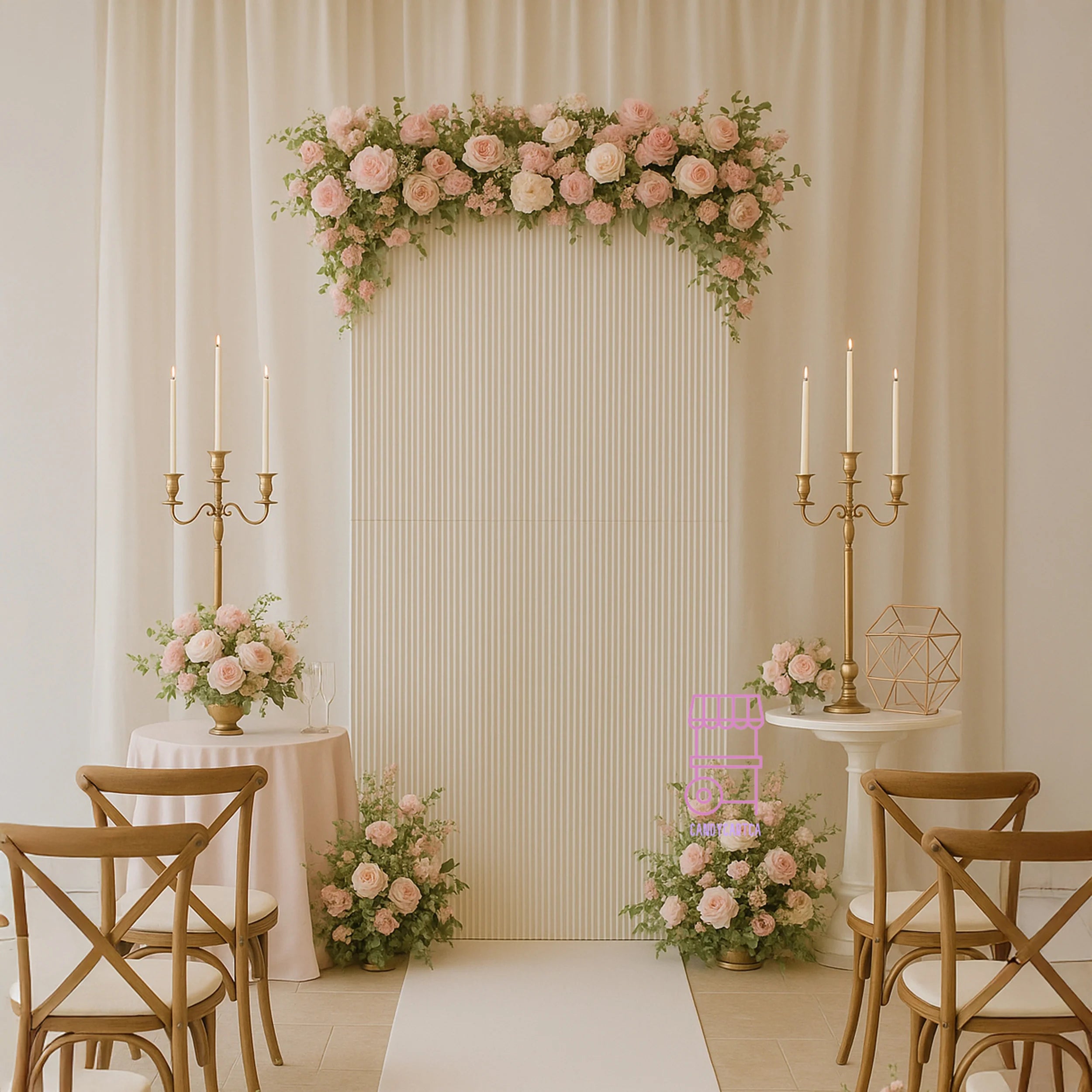 Grande toile de fond blanche pliable