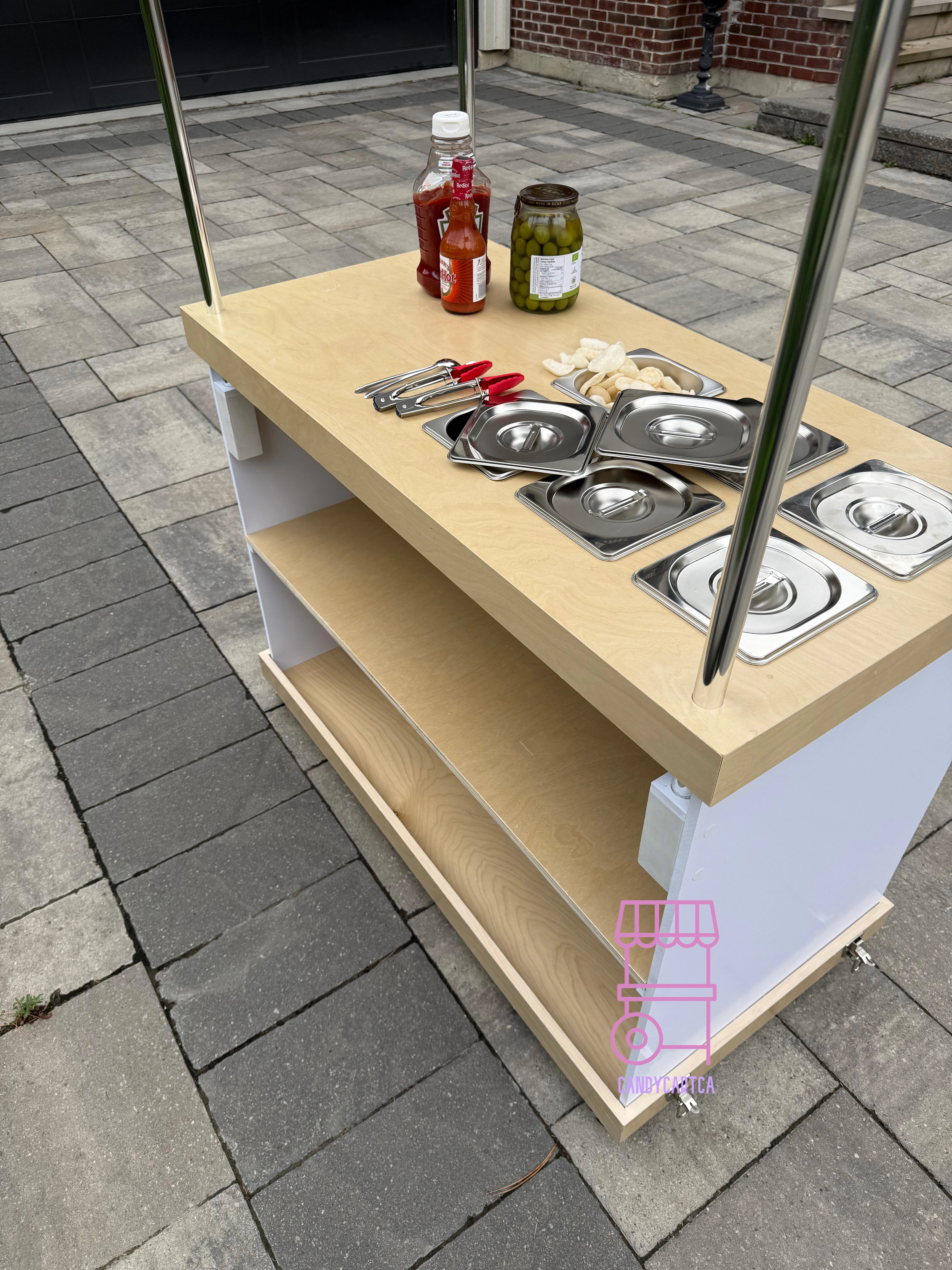 White Mobile Bar – Snack & Beverage Station