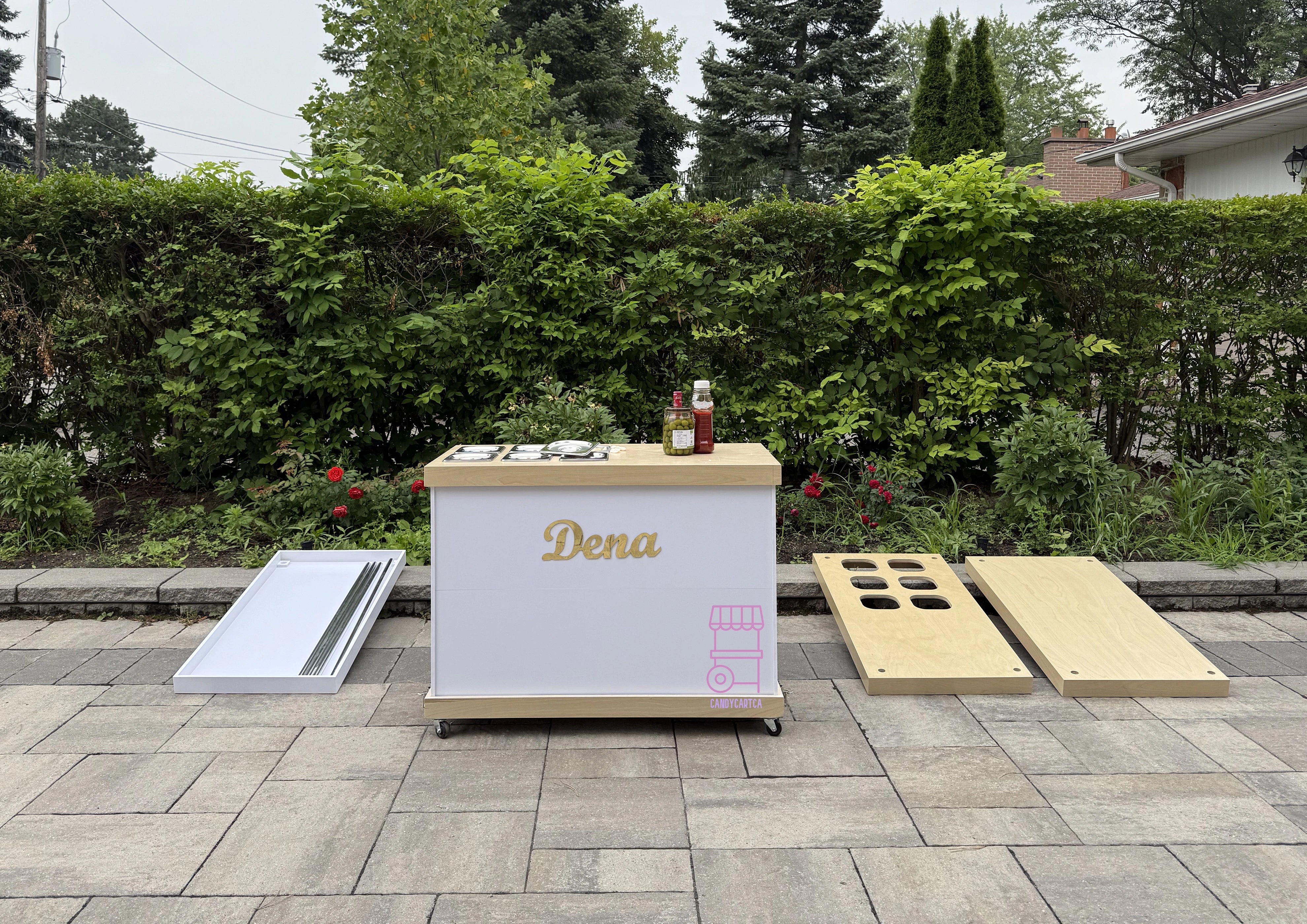 White Mobile Bar – Snack & Beverage Station
