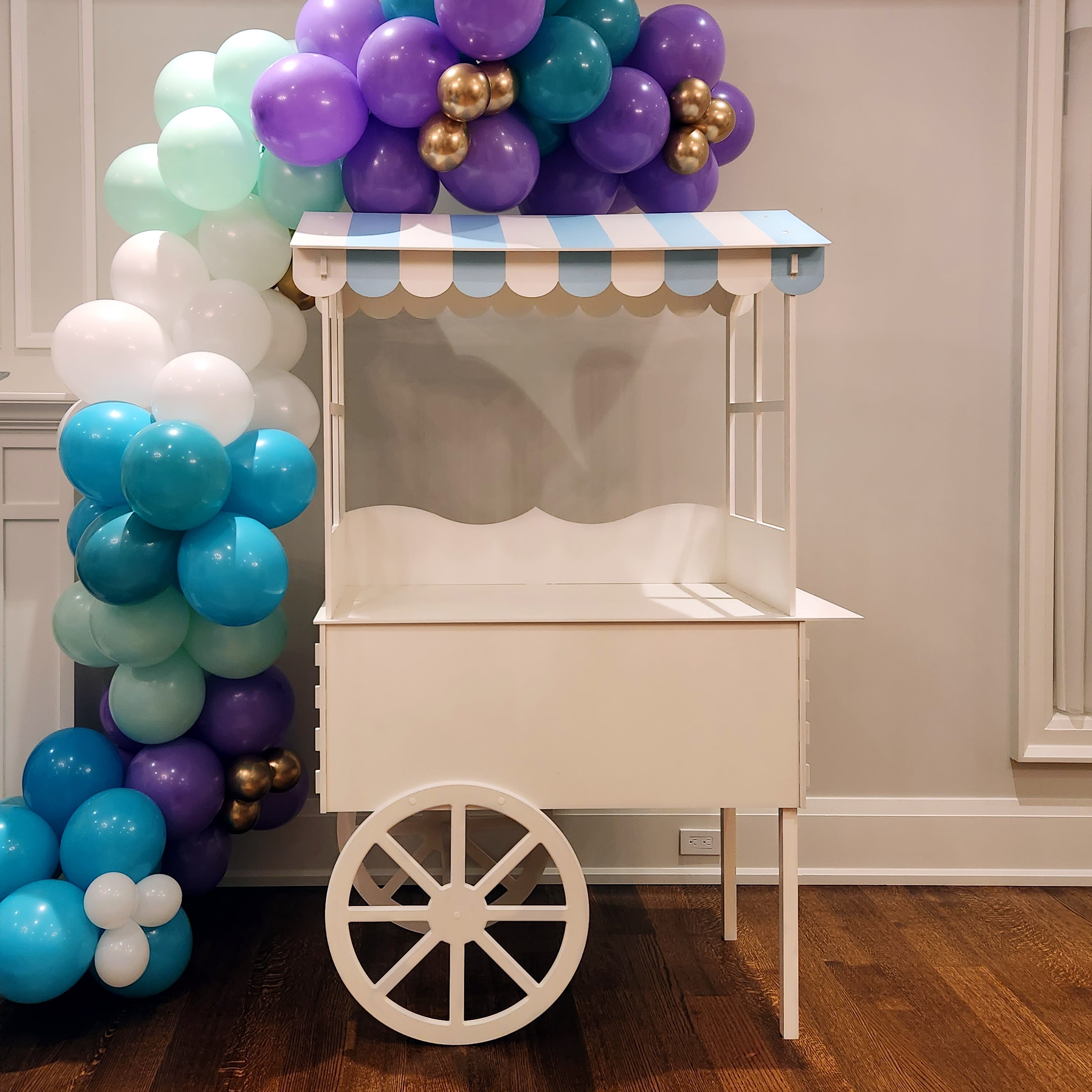 Window Style Candy Cart in Colour Blue Party Supplies.