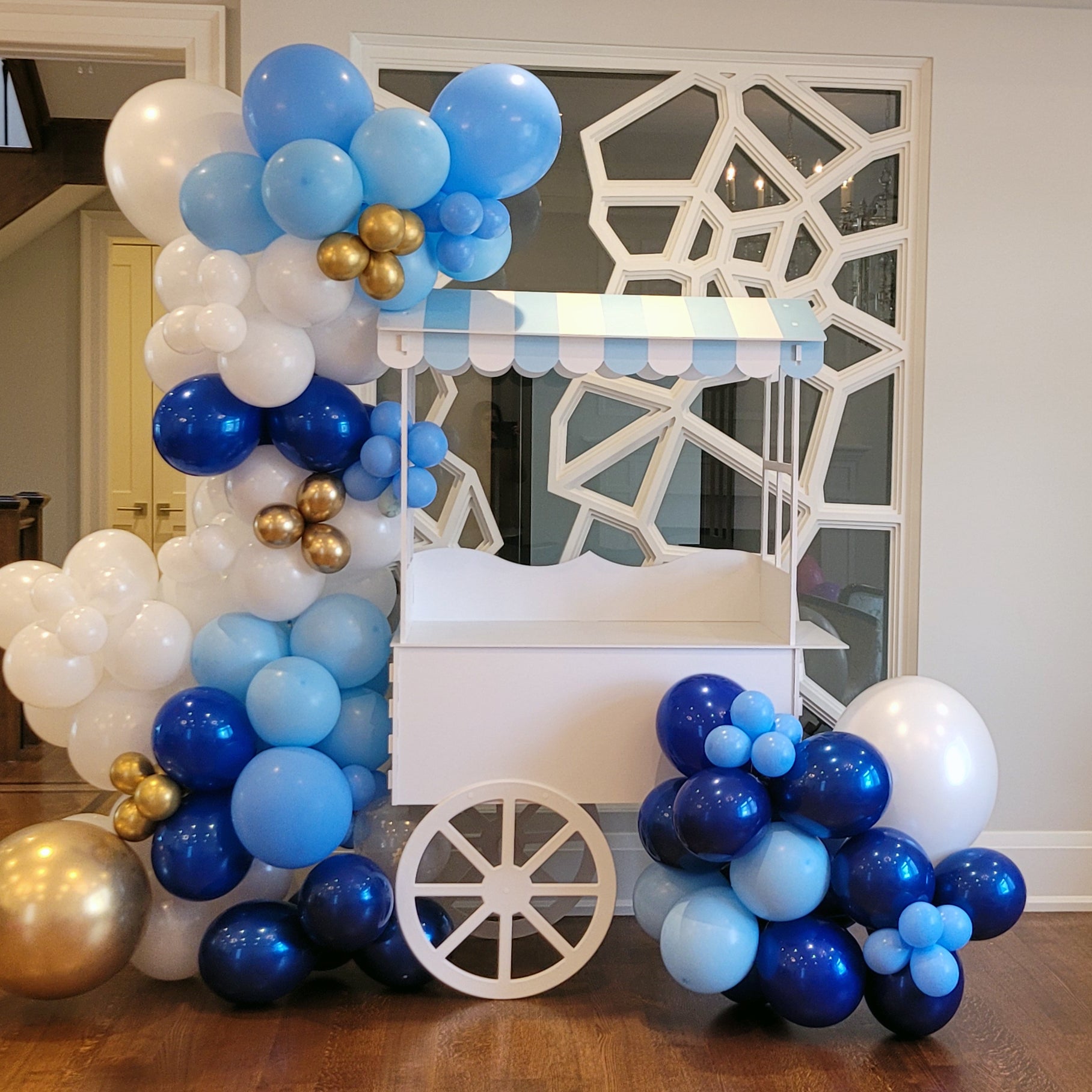 Window Style Candy Cart in Colour Blue Party Supplies.
