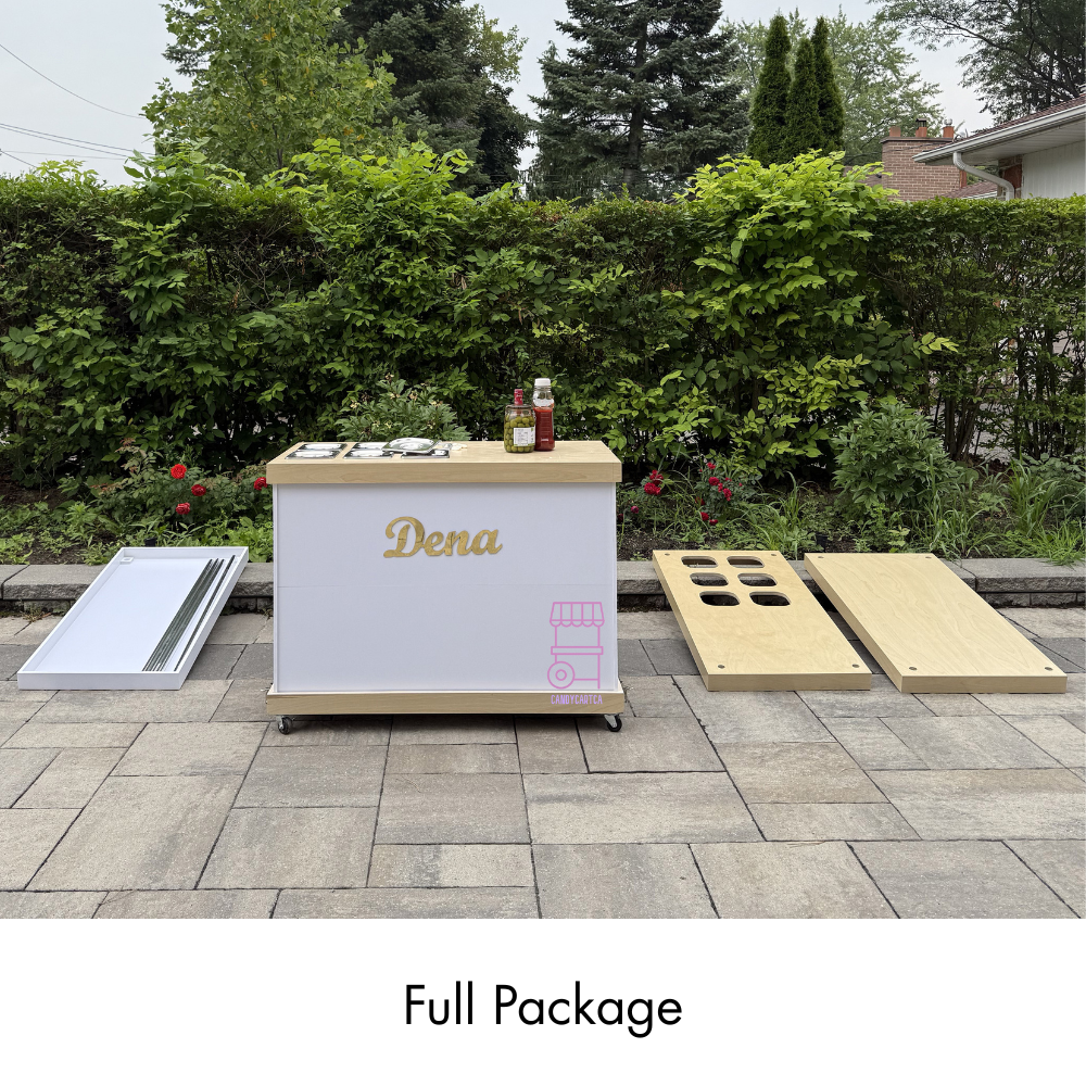 White Mobile Bar – Snack & Beverage Station