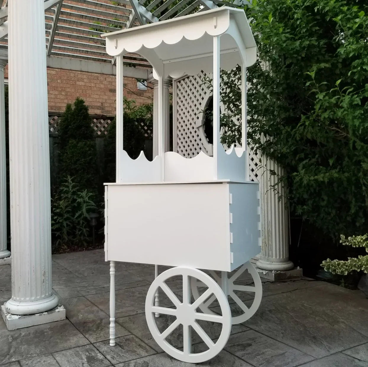 Small White Candy Cart Party Supplies.