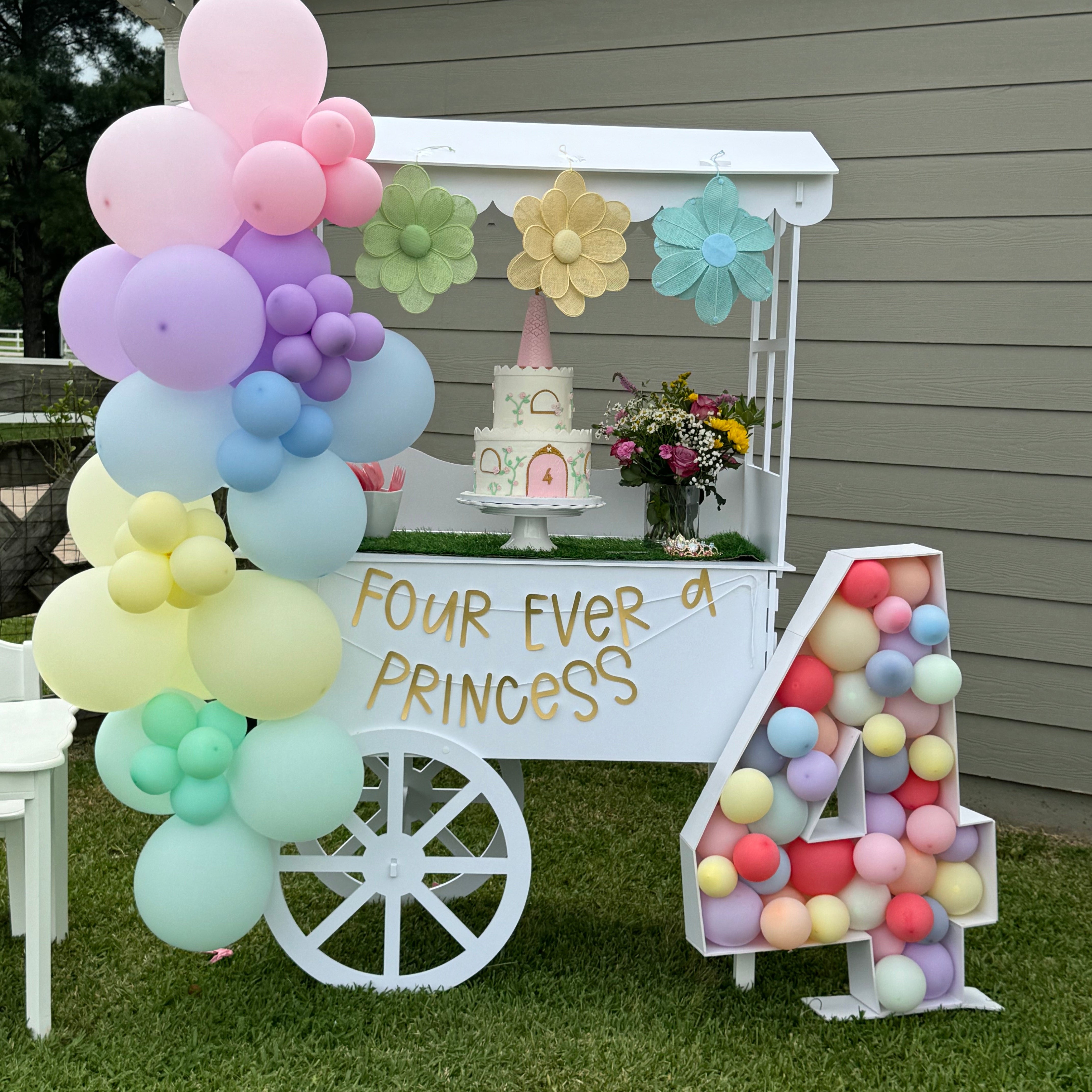 Window Style Candy Cart in Colour White Party Supplies.
