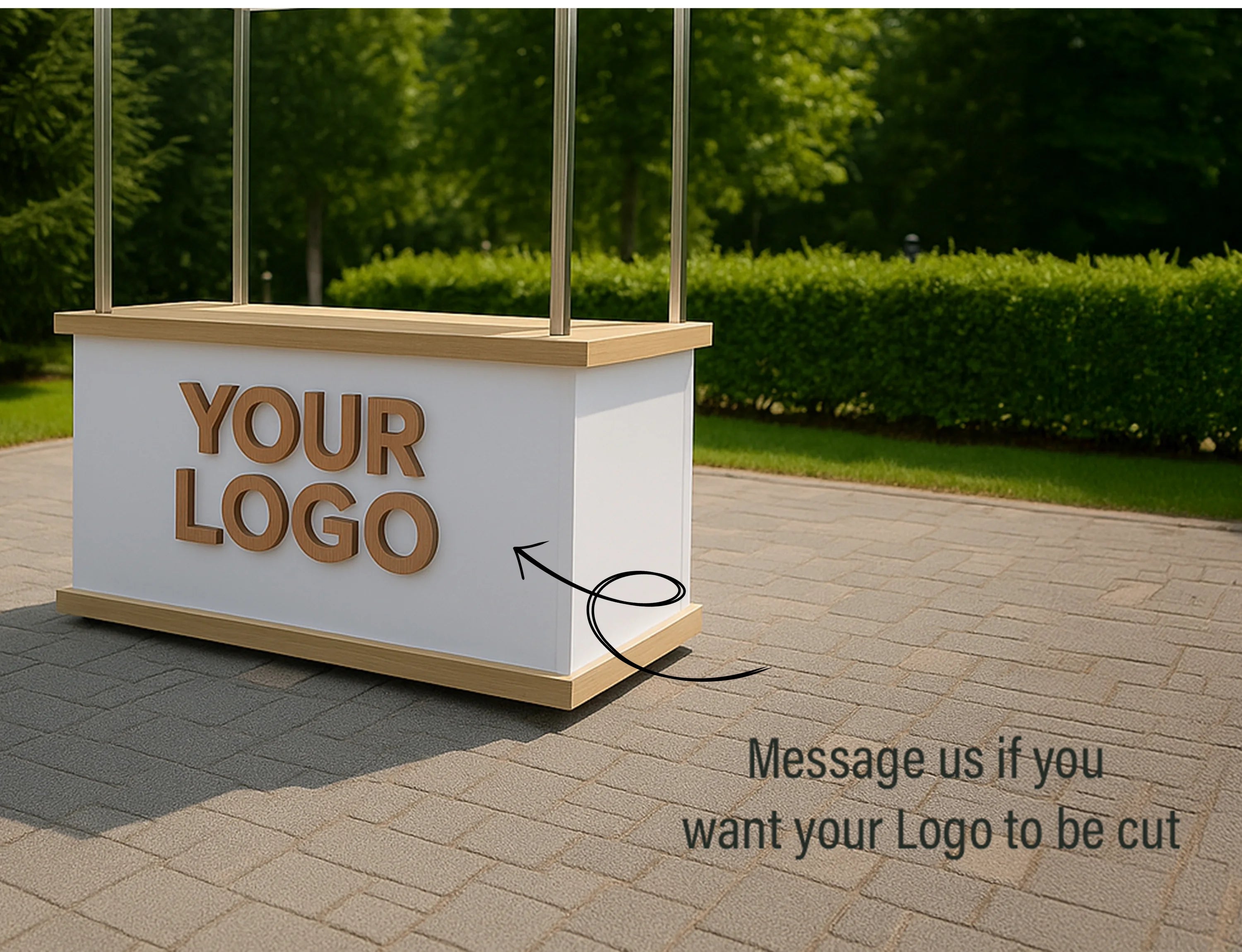 White Mobile Bar – Snack & Beverage Station
