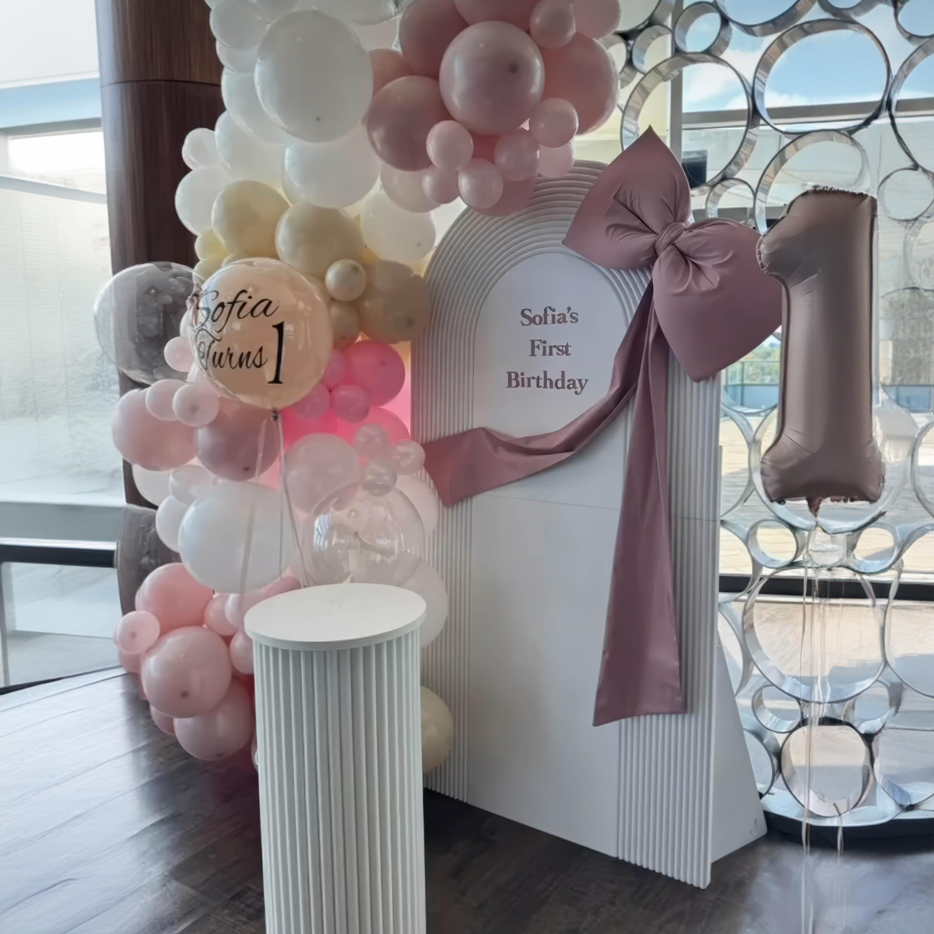 White Arch Foldable Backdrop Party Supplies.