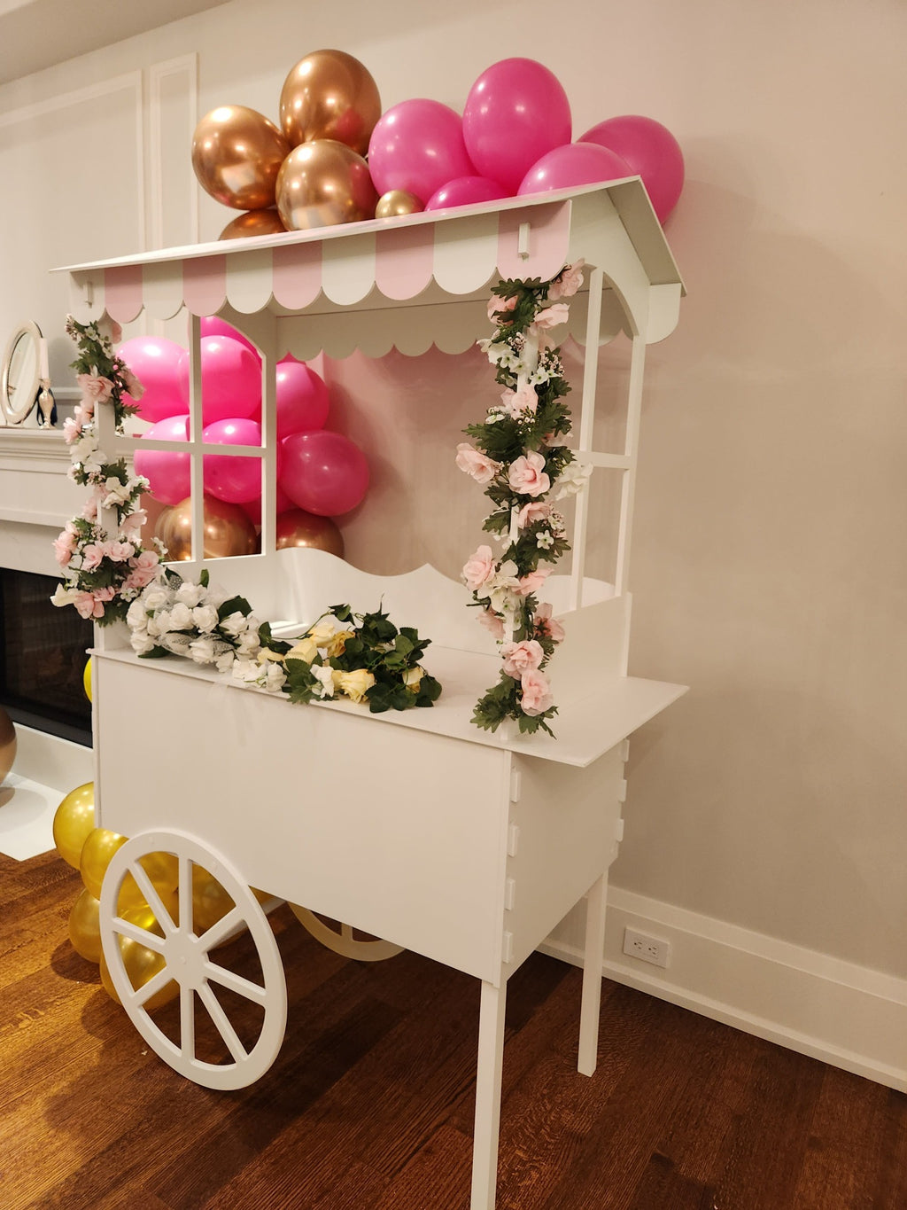 Vendor Stand Decoration, Pink Sweet Cart, Princess Party Cart, Candy Cart Rental, Dessert Bar Stand, Buy, Candy Cart for Sale 