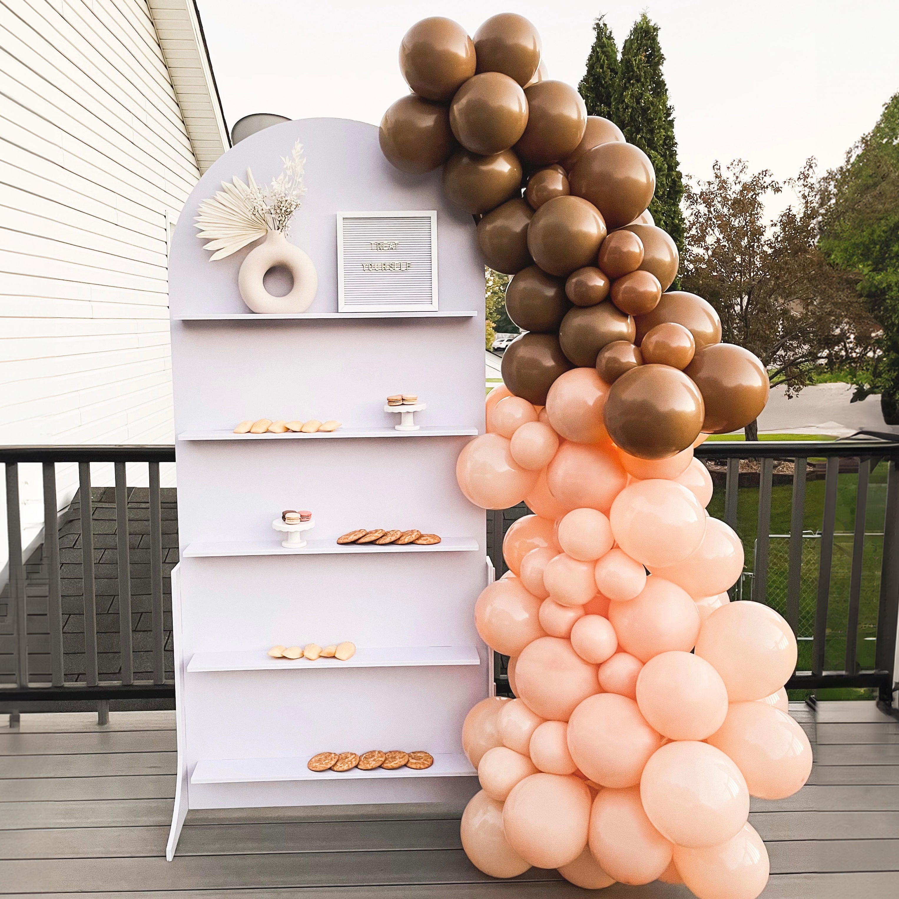 Arch Backdrop wall, Backdrop With Shelves Party Supplies.