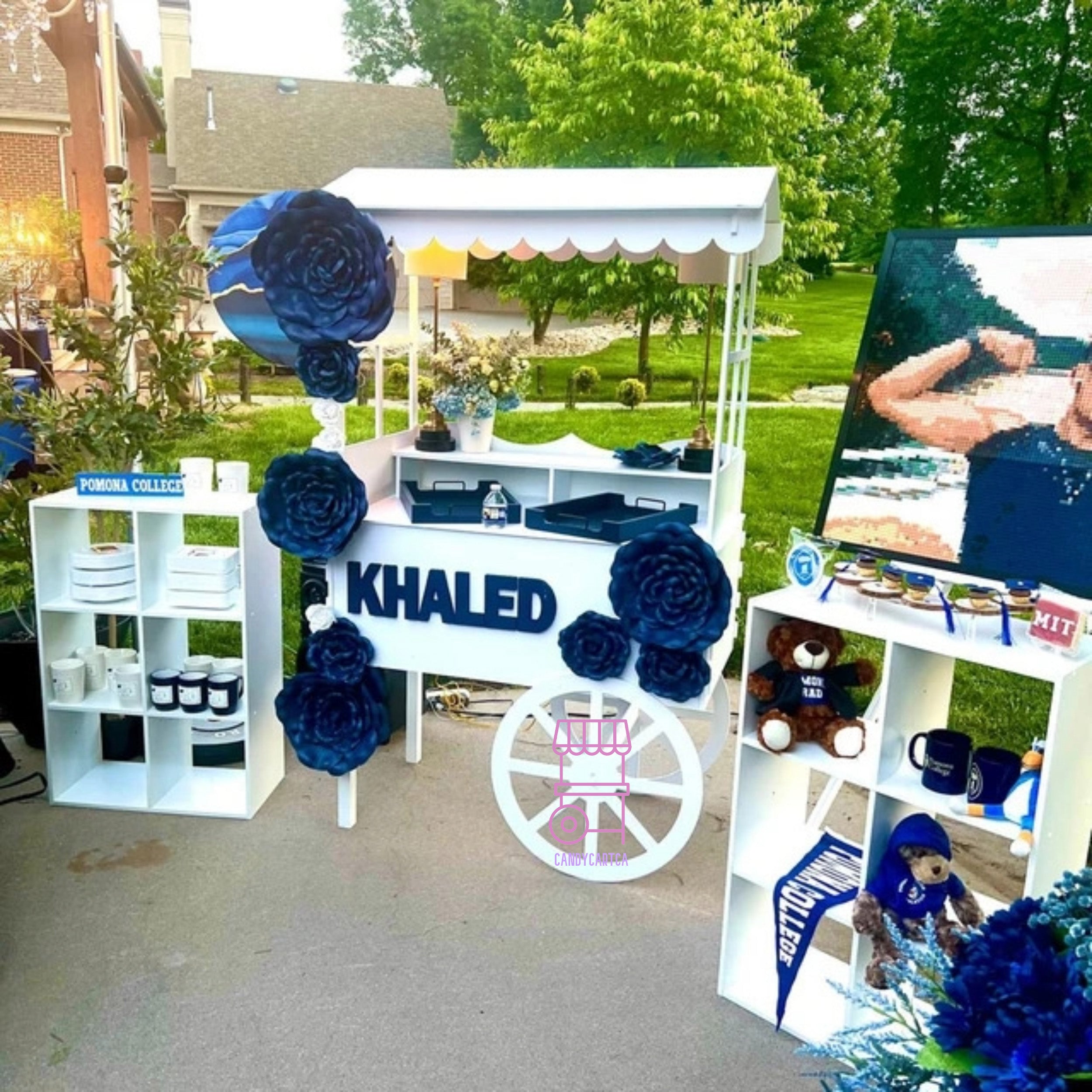 Window Style Candy Cart in Colour White