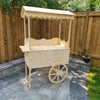 wood candy cart, wooden sweet cart, desert cart, wooden desert cart, desert cart on wheels 