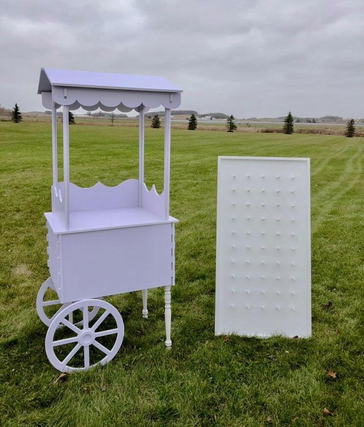 Small White Candy Cart Party Supplies.