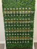 Grass wall champagne wall, drink holder for bridal showers and weddings, champagne wall for birthdays, grass wall backdrop with drink holders image.