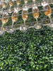 Grass wall champagne wall, drink holder for bridal showers and weddings, champagne wall for birthdays, grass wall backdrop with drink holders image.