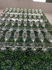 Grass wall champagne wall, drink holder for bridal showers and weddings, champagne wall for birthdays, grass wall backdrop with drink holders image.